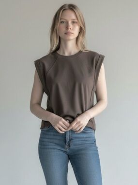 NWT anthropologie sweatshirt muscle top size XS